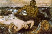 Arnold Bocklin Triton and Nereid Sweden oil painting reproduction